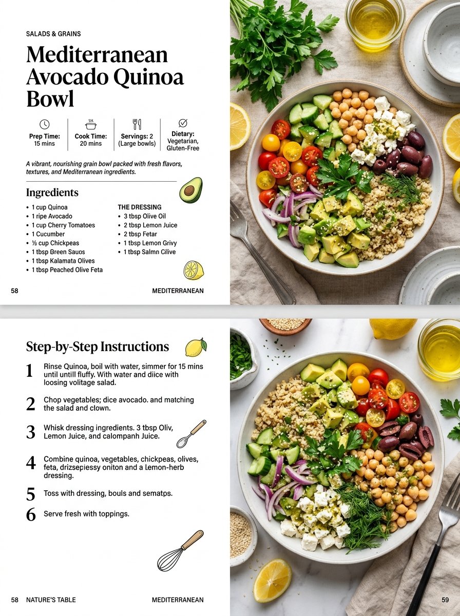 Mediterranean Avocado Quinoa Bowl